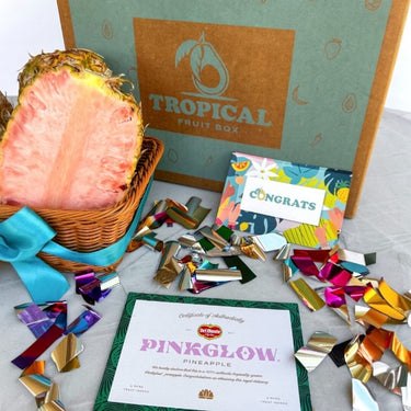 Congratulations Pinkglow® Pink Pineapple Gift Box Tropical Fruit Box